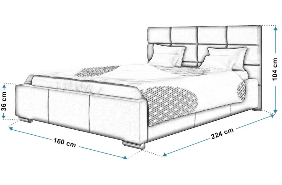 Jednolôžková posteľ 90x200 cm Fiena