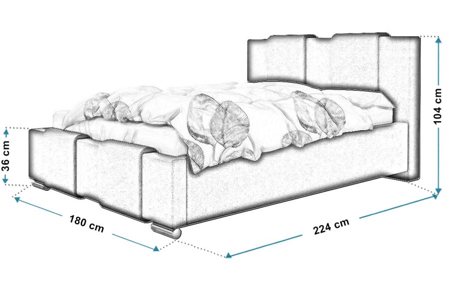 Čalúnená posteľ Lia 160x200 cm