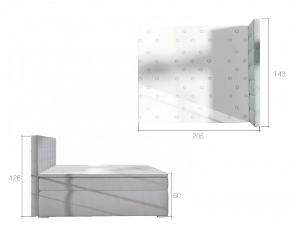 Čalúnená posteľ boxspring 140 x 200 cm Alie