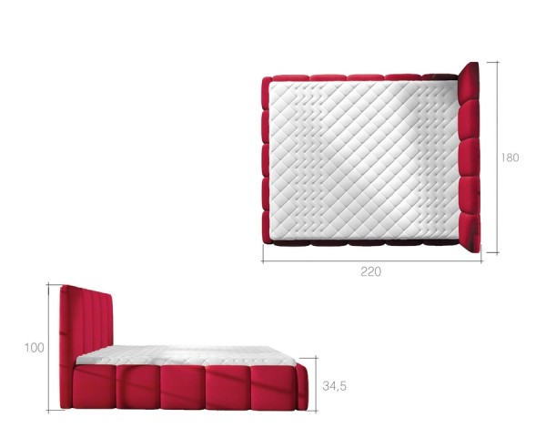 Čalúnená manželská posteľ 160 x 200 cm Hedvika