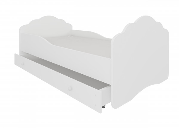 Biela posteľ do detskej izby Juno 164x88 cm