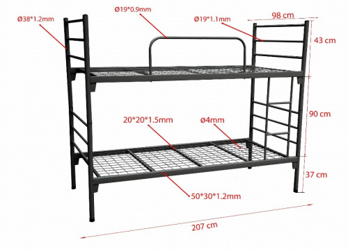 Poschodové rozkladacie postele kovové 2v1 90 x 200 cm