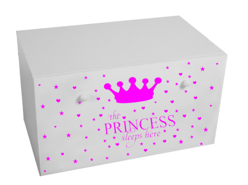 Úložný box: princess růžový nápis