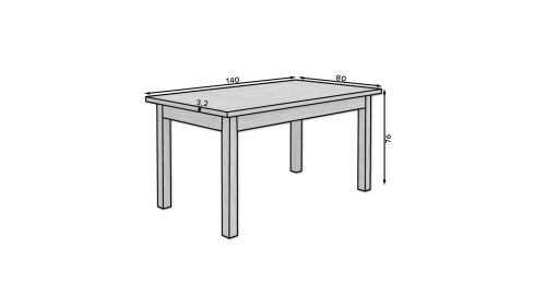 Rozkladací jedálenský stôl RODOS 81