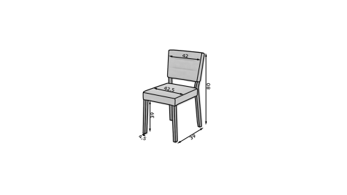 Čalúnená jedálenská stolička RODOS 80