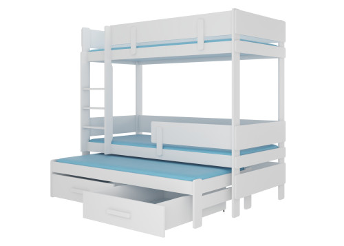 Poschodová posteľ pre tri deti ETAPO 200 x 90 cm