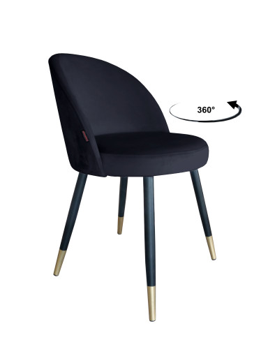 Otočná židle Trix černo-zlatá kostra