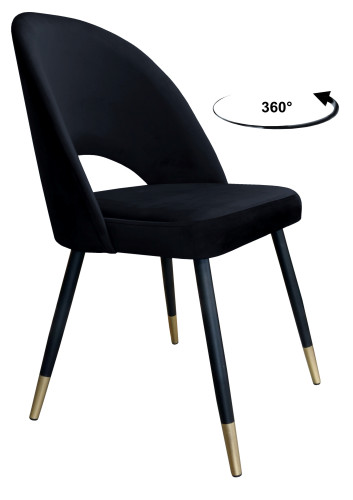 Otočná židle Polo černo-zlatá kostra