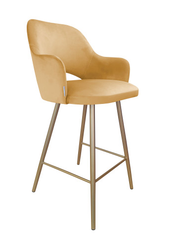 Barová židle Milano zlatá kostra
