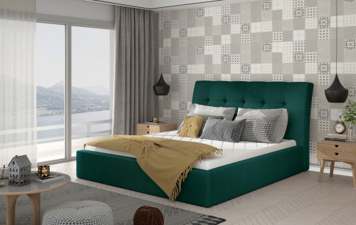Čalouněná postel Inge  + dřevěný rošt