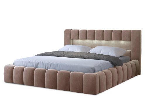 Čalouněná postel  Lamica  + dřevěný rošt / pružinový zvedací mechanismus / úložný box