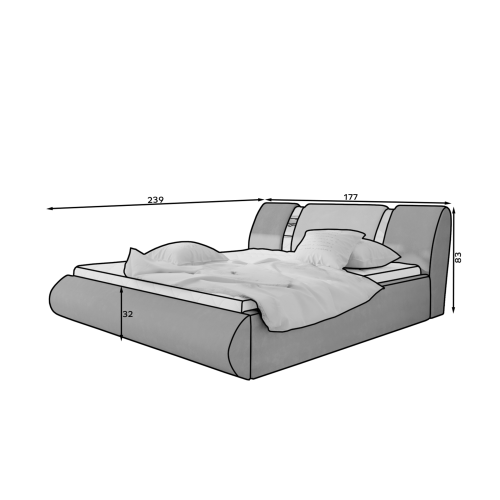 Čalouněná postel Flavio